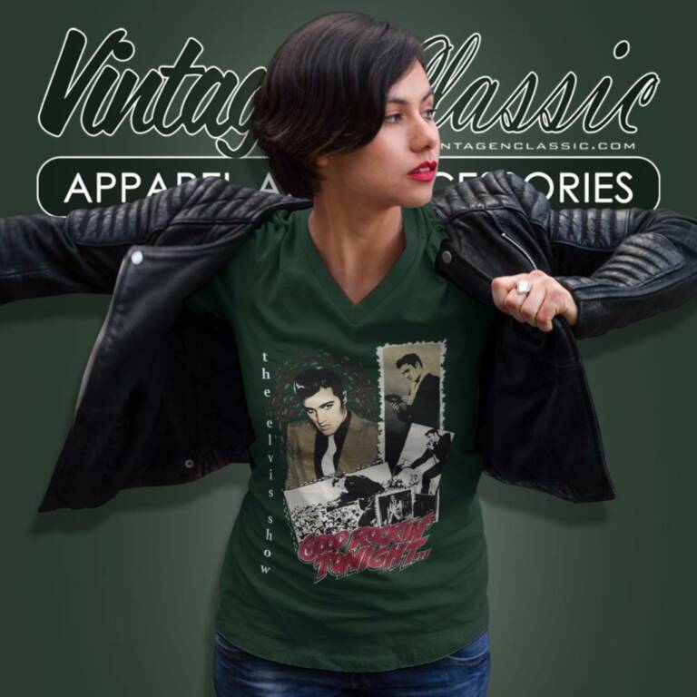 Elvis Presley Good Rockin Tonight V Neck TShirt Elvis Presley Good Rockin Tonight V Neck TShirt
