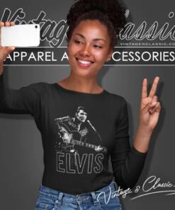 Elvis Presley Guitar In Hand Long Sleeve Tee