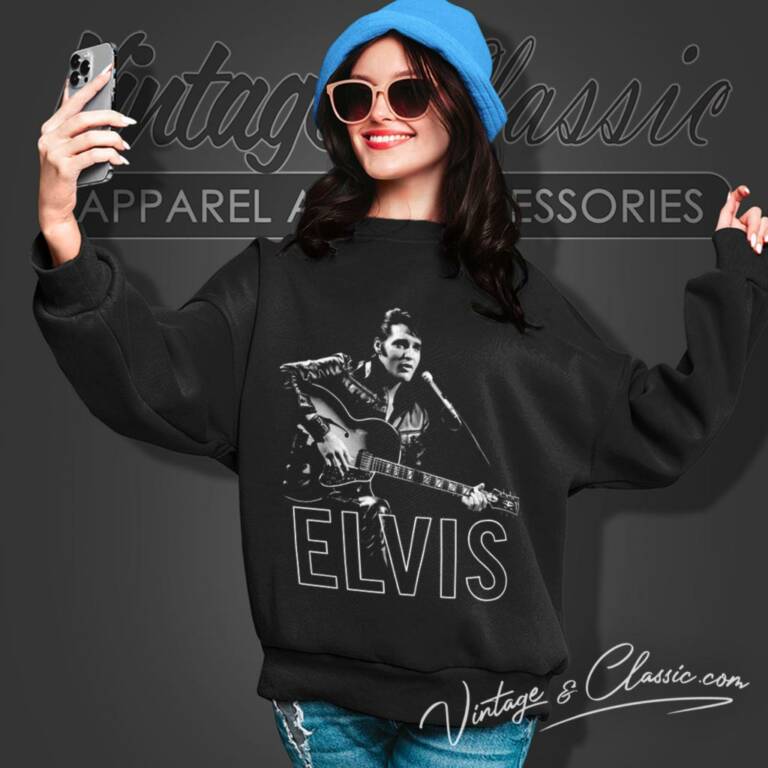 Elvis Presley Guitar In Hand Sweatshirt Elvis Presley Guitar In Hand Sweatshirt
