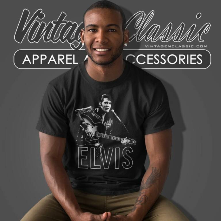 Elvis Presley Guitar In Hand T Shirt Elvis Presley Guitar In Hand T Shirt