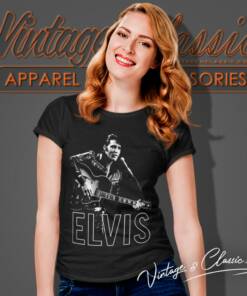 Elvis Presley Guitar In Hand Women T Shirt