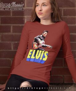 Elvis Presley Guitar Portrait Long Sleeve Tee