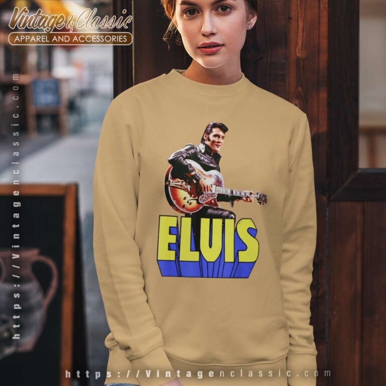 Elvis Presley Guitar Portrait Sweatshirt Elvis Presley Guitar Portrait Sweatshirt