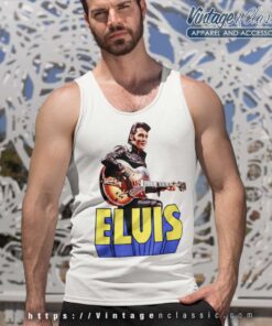 Elvis Presley Guitar Portrait Tank Top Racerback