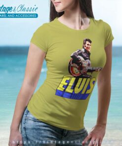 Elvis Presley Guitar Portrait Women TShirt
