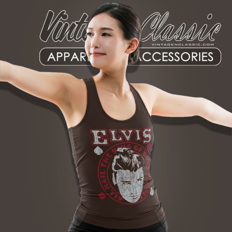 Elvis Presley Hail The King Tank Top Racerback Elvis Presley Hail The King Tank Top Racerback