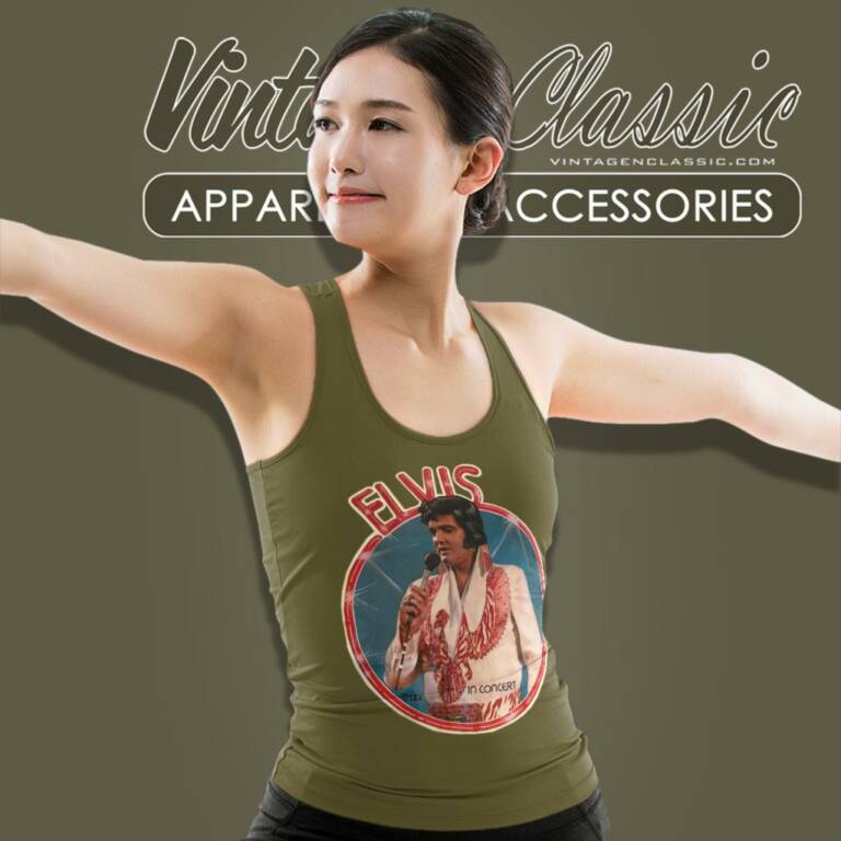 Elvis Presley In Concert Tank Top Racerback Elvis Presley In Concert Tank Top Racerback
