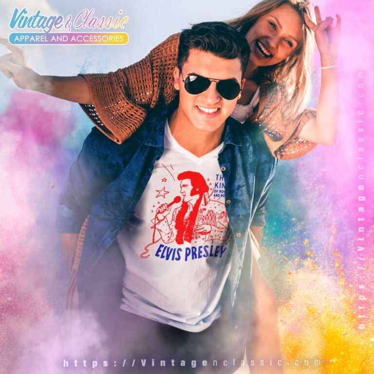 Elvis Presley King Of Rock And Roll V Neck TShirt Elvis Presley King Of Rock And Roll V Neck TShirt