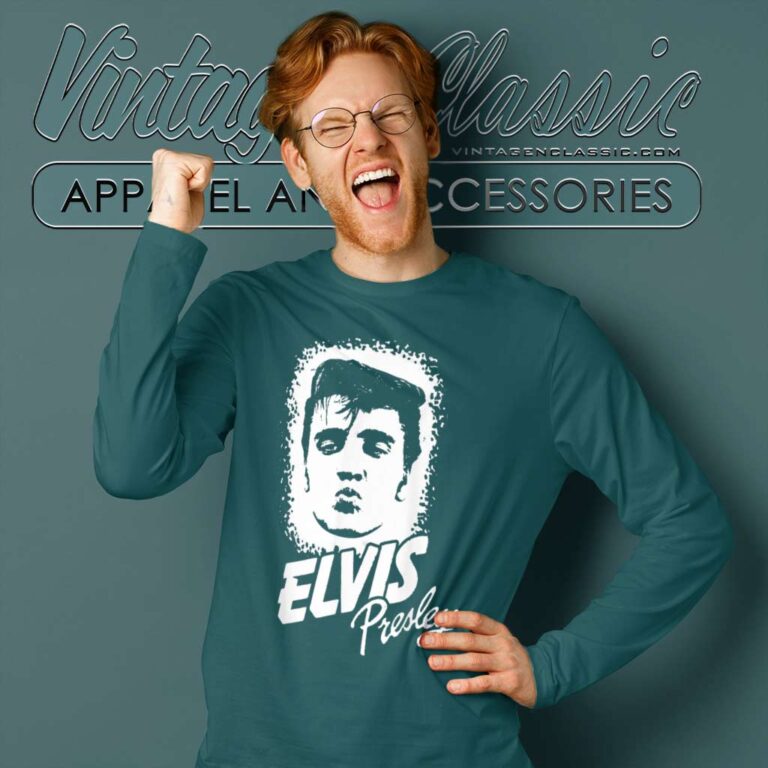 Elvis Presley Kissy Face Long Sleeve Tee Elvis Presley Kissy Face Long Sleeve Tee