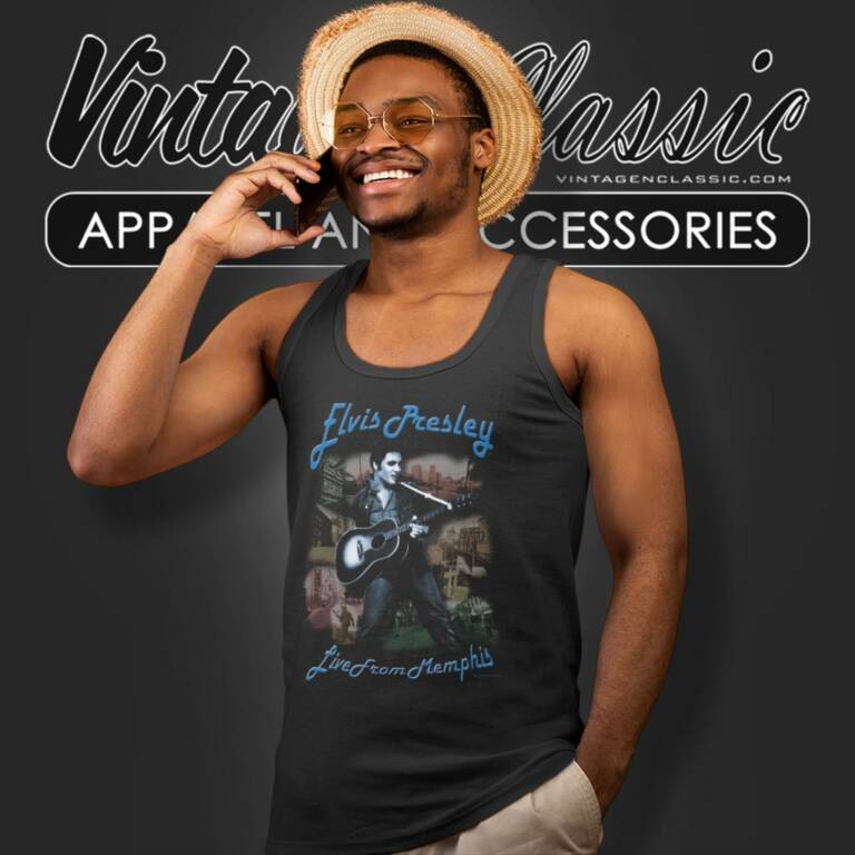 Elvis Presley Live From Memphis Tank Top Racerback Elvis Presley Live From Memphis Tank Top Racerback