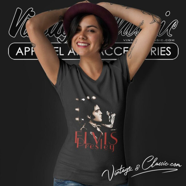 Elvis Presley Memories V Neck TShirt Elvis Presley Memories V Neck TShirt