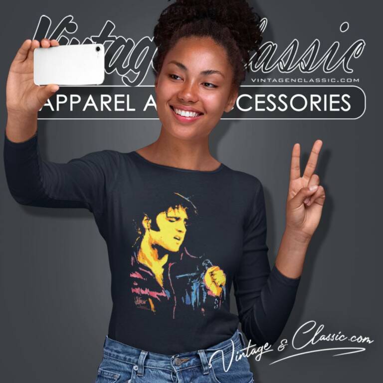 Elvis Presley Neon Elvis Long Sleeve Tee Elvis Presley Neon Elvis Long Sleeve Tee