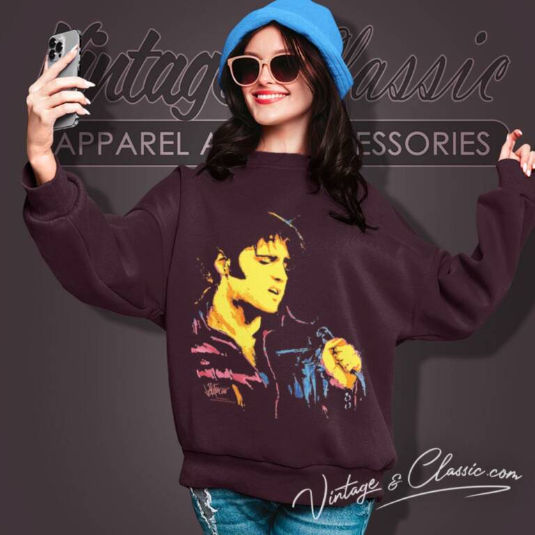 Elvis Presley Neon Elvis Sweatshirt Elvis Presley Neon Elvis Sweatshirt