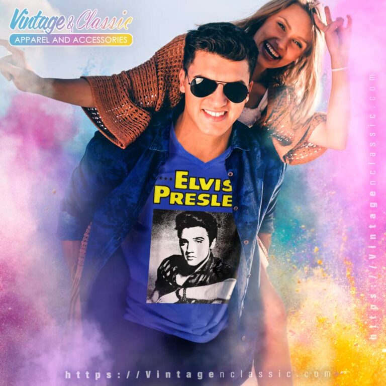 Elvis Presley Official Portait V Neck TShirt Elvis Presley Official Portait V Neck TShirt