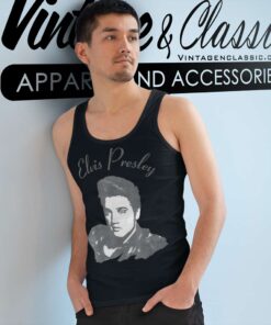 Elvis Presley Official Script Tank Top Racerback