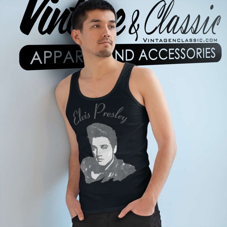 Elvis Presley Official Script Tank Top Racerback Elvis Presley Official Script Tank Top Racerback