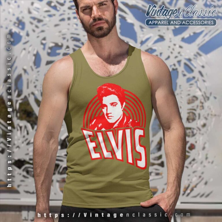 Elvis Presley Official Spiral Tank Top Racerback Elvis Presley Official Spiral Tank Top Racerback