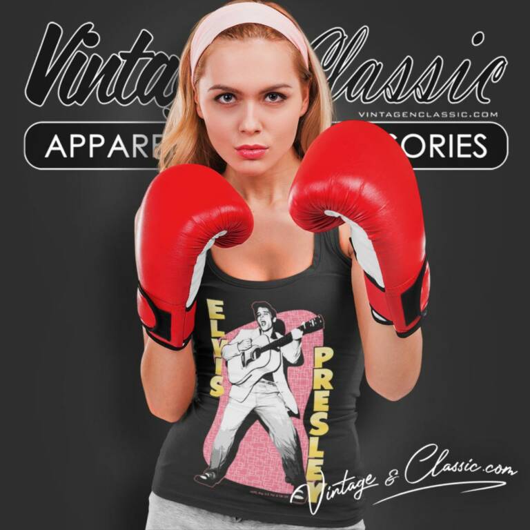 Elvis Presley Pink Rock Tank Top Racerback Elvis Presley Pink Rock Tank Top Racerback