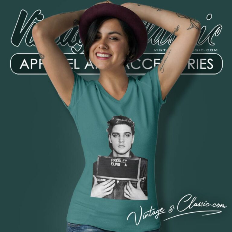 Elvis Presley Poster V Neck TShirt Elvis Presley Poster V Neck TShirt