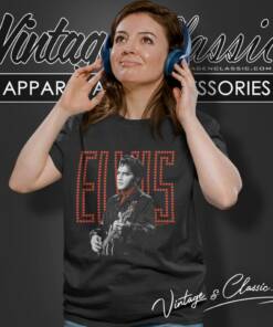 Elvis Presley Red Guitar Women T Shirt