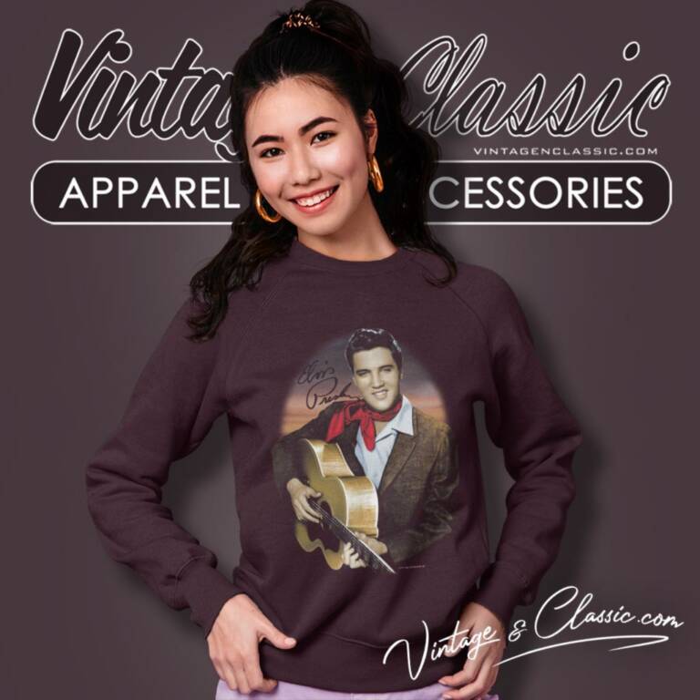 Elvis Presley Red Scarf Sweatshirt Elvis Presley Red Scarf Sweatshirt