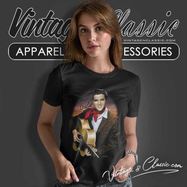 Elvis Presley Red Scarf Women T Shirt Elvis Presley Red Scarf Women T Shirt