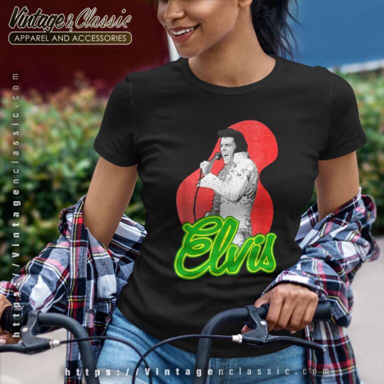 Elvis Presley Retro Singing Women TShirt Elvis Presley Retro Singing Women TShirt