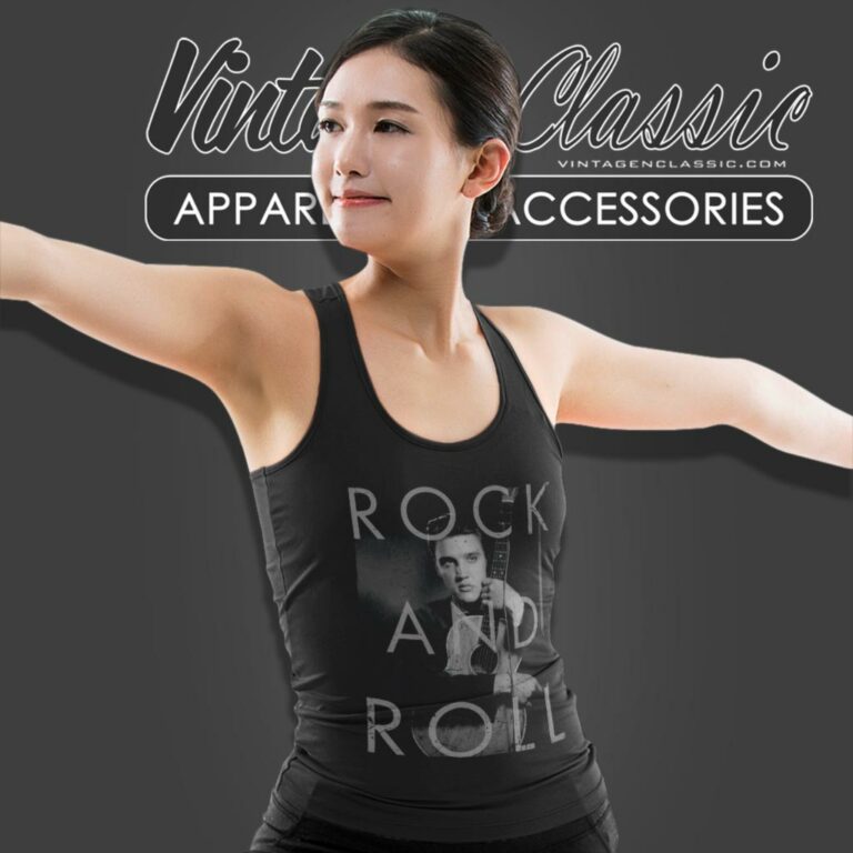 Elvis Presley Rock And Roll Tank Top Racerback Elvis Presley Rock And Roll Tank Top Racerback