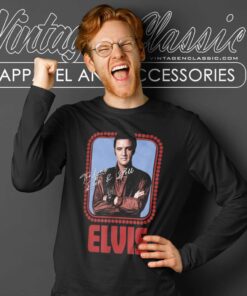 Elvis Presley Rock N Roll Script Long Sleeve Tee