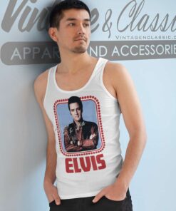 Elvis Presley Rock N Roll Script Tank Top Racerback