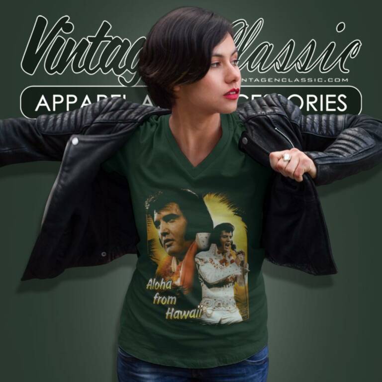 Elvis Presley Shirt Aloha From Hawaii V Neck TShirt Elvis Presley Shirt Aloha From Hawaii V Neck TShirt