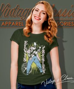 Elvis Presley Shirt Singing In Burst Distressed Women T Shirt