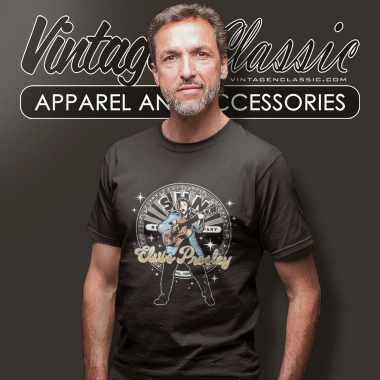 Elvis Presley Shirt Singing With Record Label Logo Sun Records T Shirt Elvis Presley Shirt Singing With Record Label Logo Sun Records T Shirt