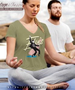 Elvis Presley Signature Dance V Neck TShirt