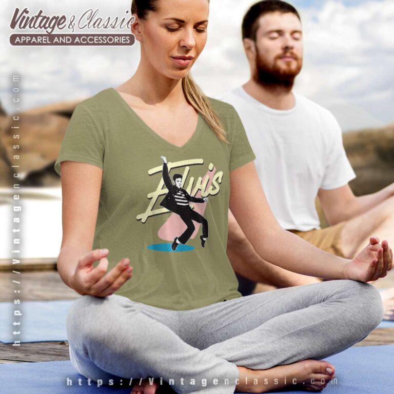 Elvis Presley Signature Dance V Neck TShirt Elvis Presley Signature Dance V Neck TShirt