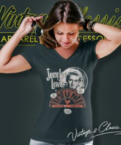 Elvis Presley Singles Design Sun Records V Neck TShirt
