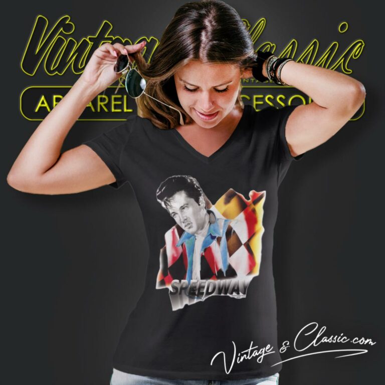 Elvis Presley Speedway V Neck TShirt Elvis Presley Speedway V Neck TShirt