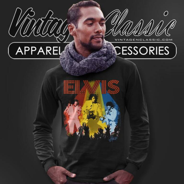 Elvis Presley Vegas Remembered Long Sleeve Tee Elvis Presley Vegas Remembered Long Sleeve Tee