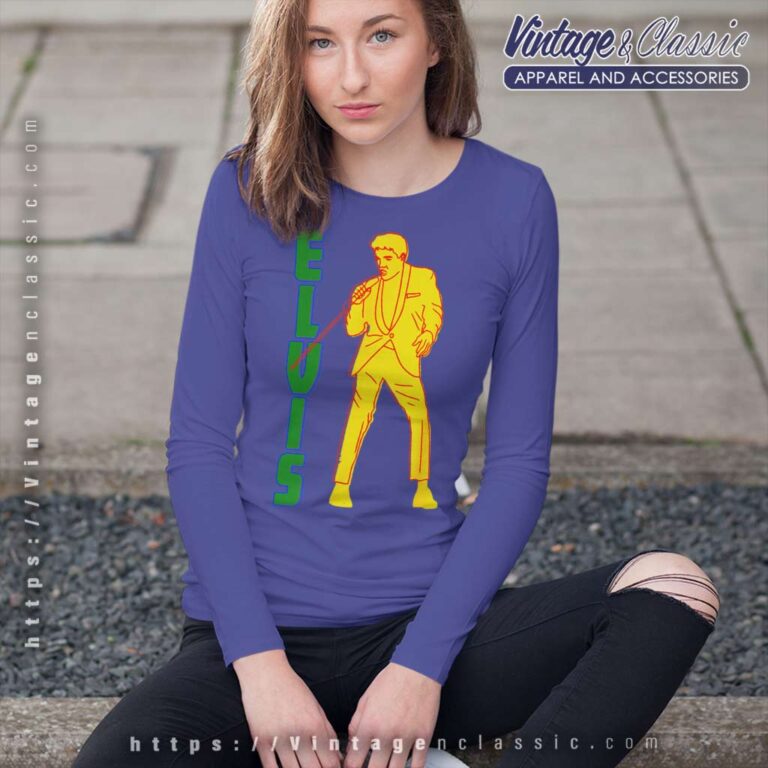 Elvis Presley Yellow Silhouette Long Sleeve Tee Elvis Presley Yellow Silhouette Long Sleeve Tee