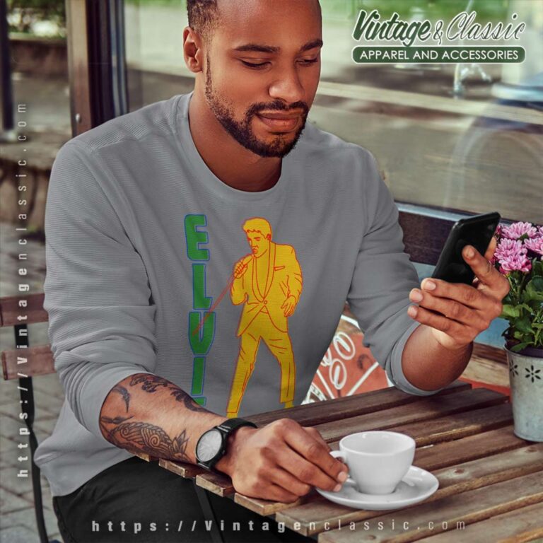 Elvis Presley Yellow Silhouette Sweatshirt Elvis Presley Yellow Silhouette Sweatshirt