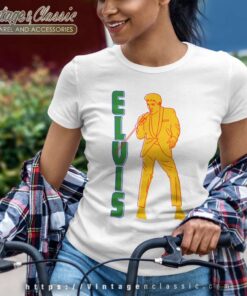 Elvis Presley Yellow Silhouette Women TShirt