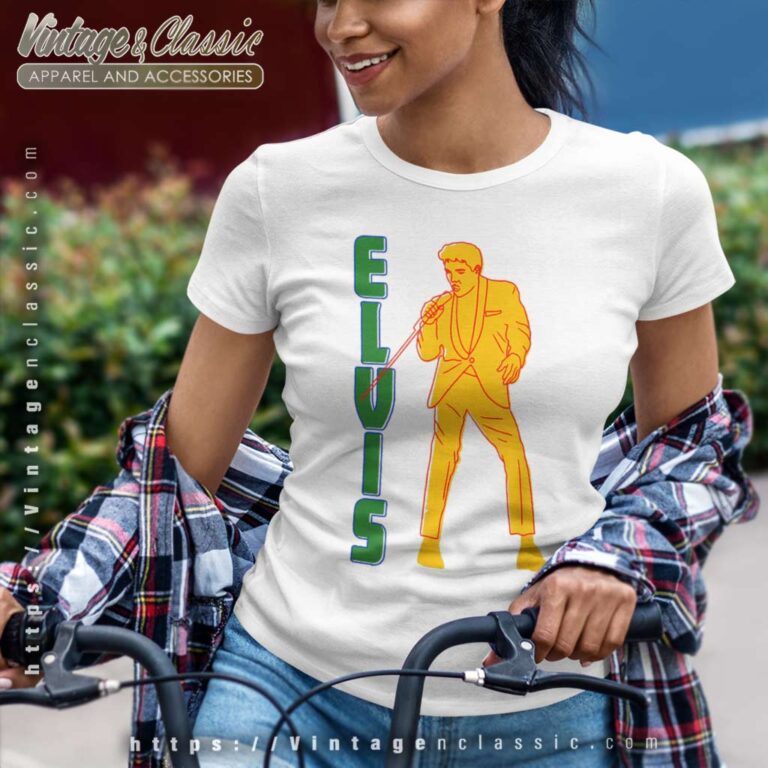 Elvis Presley Yellow Silhouette Women TShirt Elvis Presley Yellow Silhouette Women TShirt