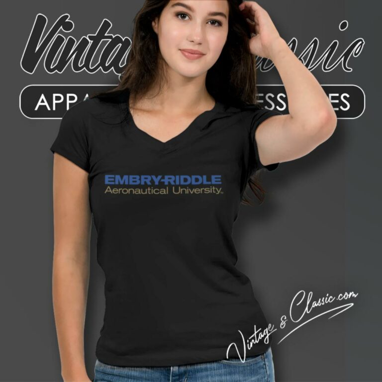 Embry riddle Aeronautical University V Neck TShirt Embry riddle Aeronautical University V Neck TShirt