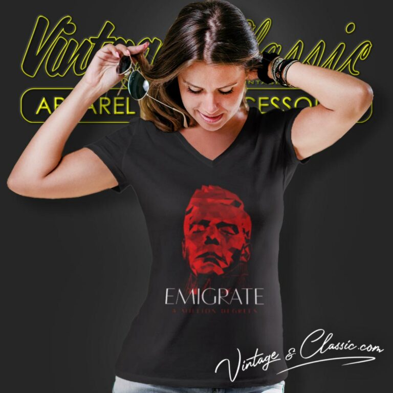 Emigrate Shirt A Million Degrees V Neck TShirt Emigrate Shirt A Million Degrees V Neck TShirt