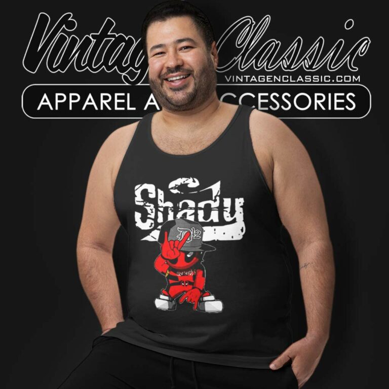 Eminem Shady Wars Deadpool Tank Top Racerback Eminem Shady Wars Deadpool Tank Top Racerback