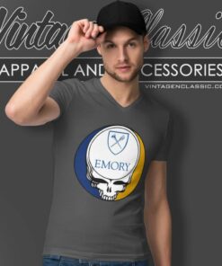 Emory University Grateful Dead Steal Your Face V Neck TShirt