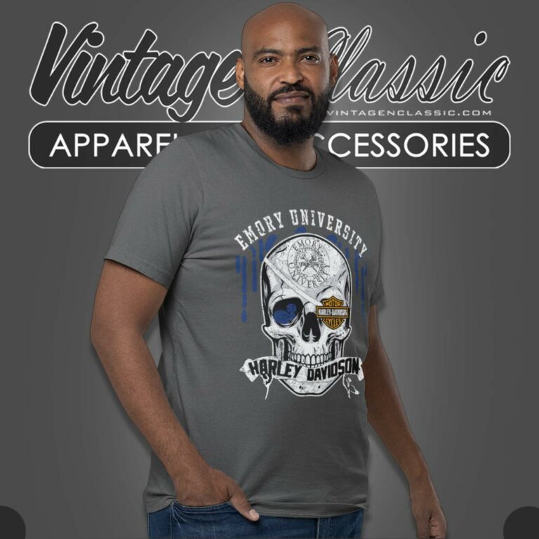 Emory University Harley Davidson Skull T Shirt Emory University Harley Davidson Skull T Shirt