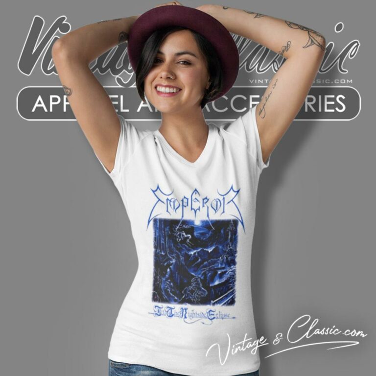 Emperor Shirt In The Nightside Eclipse V Neck TShirt Emperor Shirt In The Nightside Eclipse V Neck TShirt