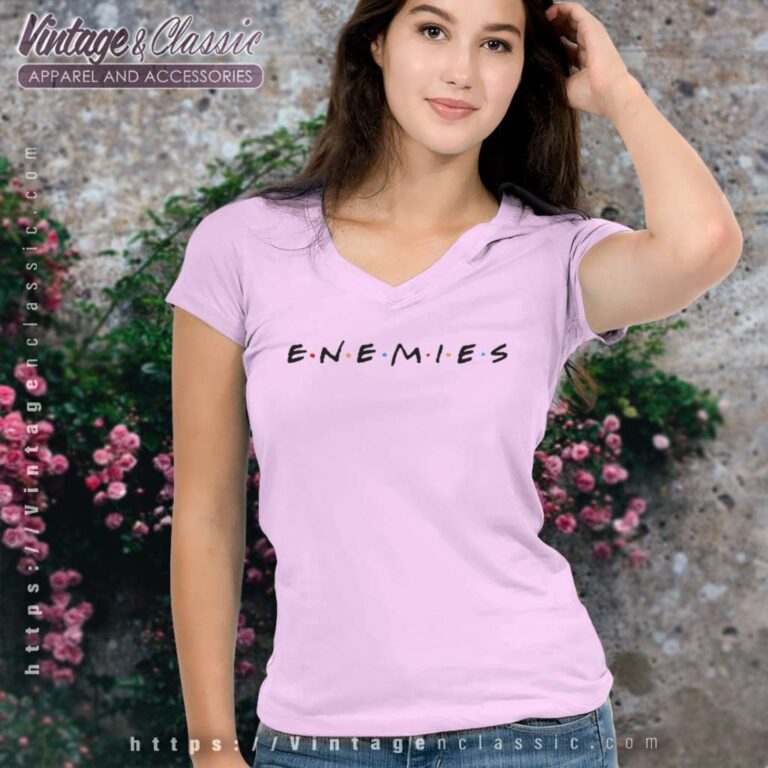 Enemies Friends Tv Show Inspired V Neck TShirt Enemies Friends Tv Show Inspired V Neck TShirt