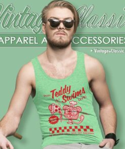 Enjoy Teddy Swims Shirt Swimmy Pizza Tank Top Racerback
